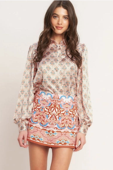 Sarah Printed Woven Skort