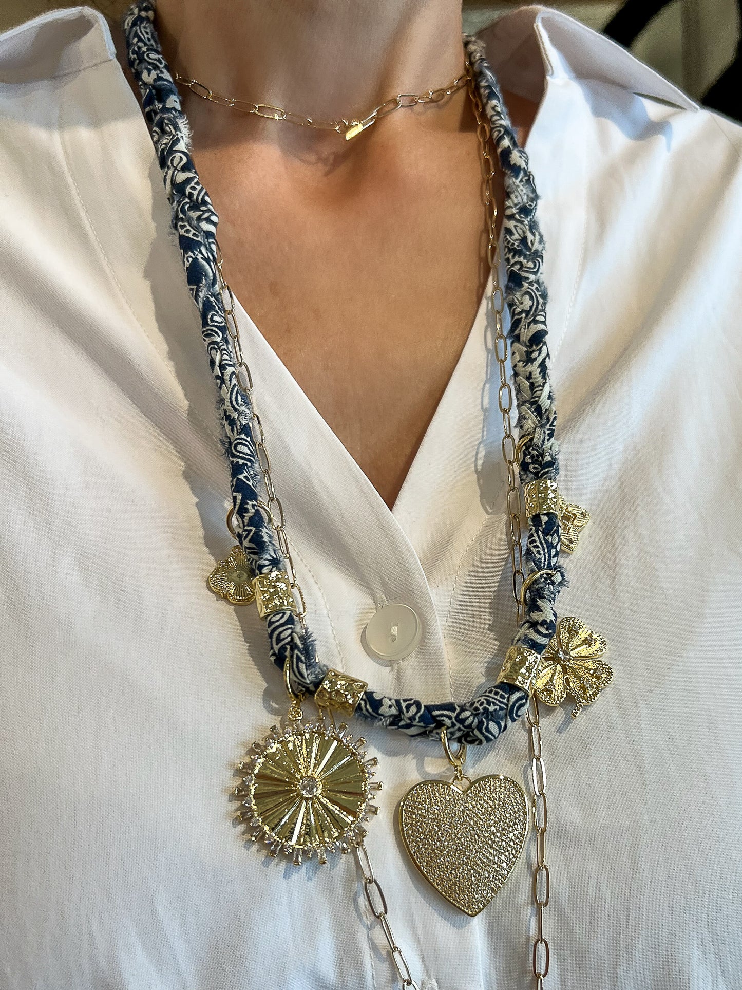 Charm Scarf Necklace