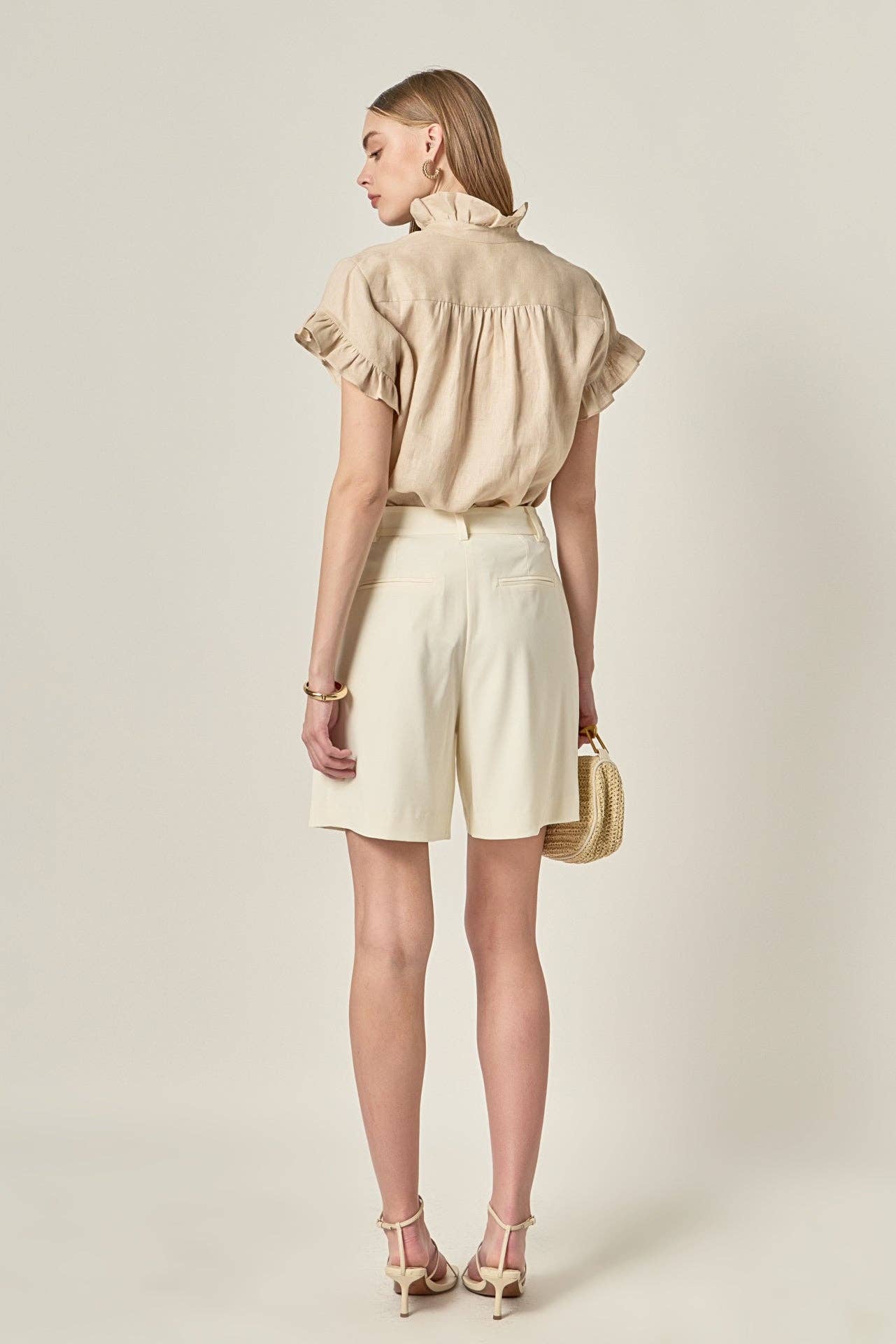Lucy Linen Ruffle Shirt