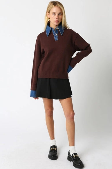 Triana Denim Knit Top