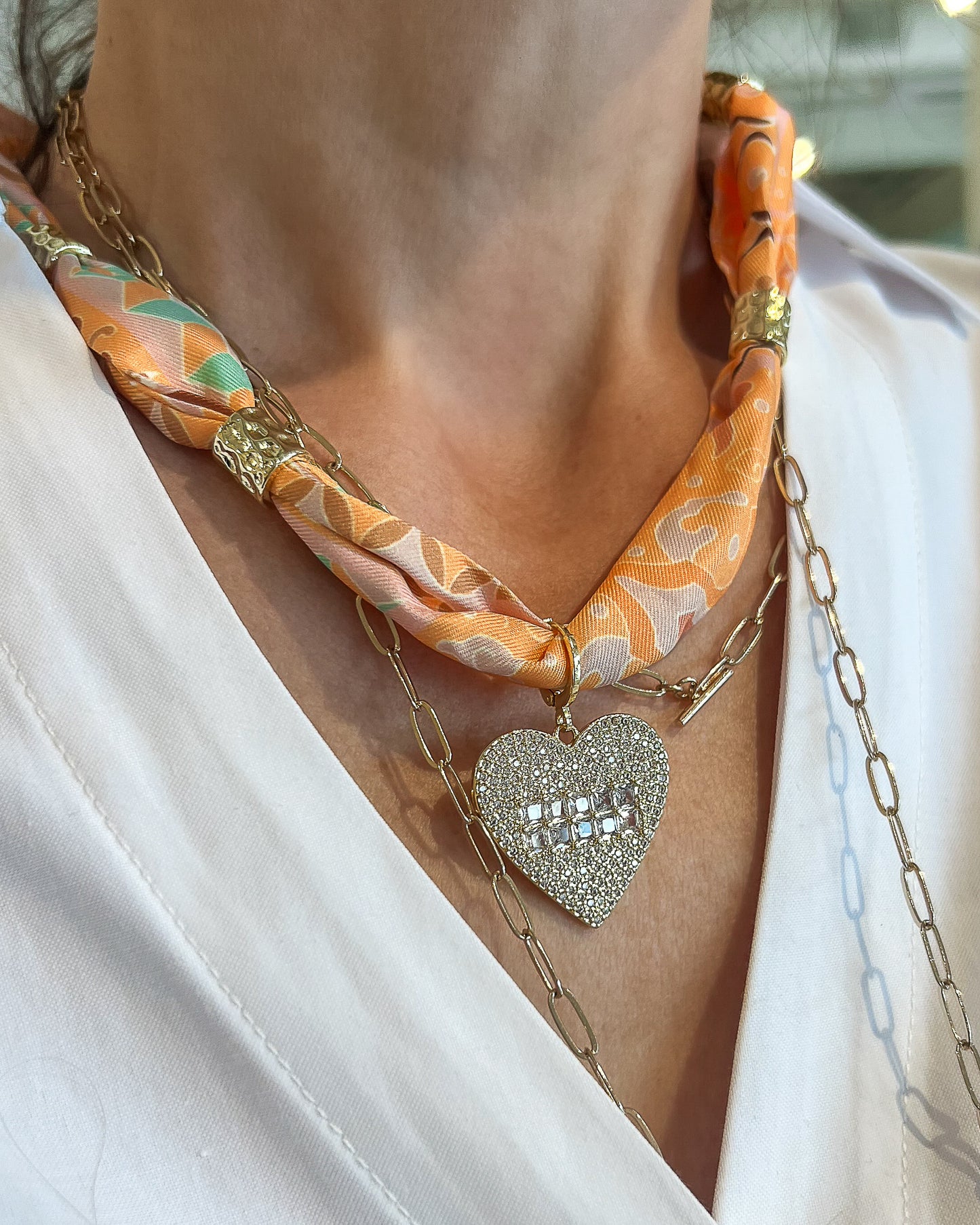 Charm Scarf Necklace