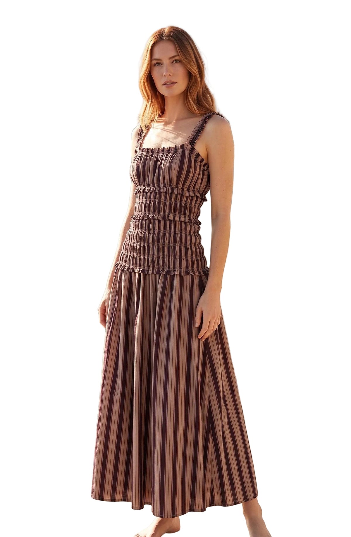 Willa Ruffle Strap Maxi Dress