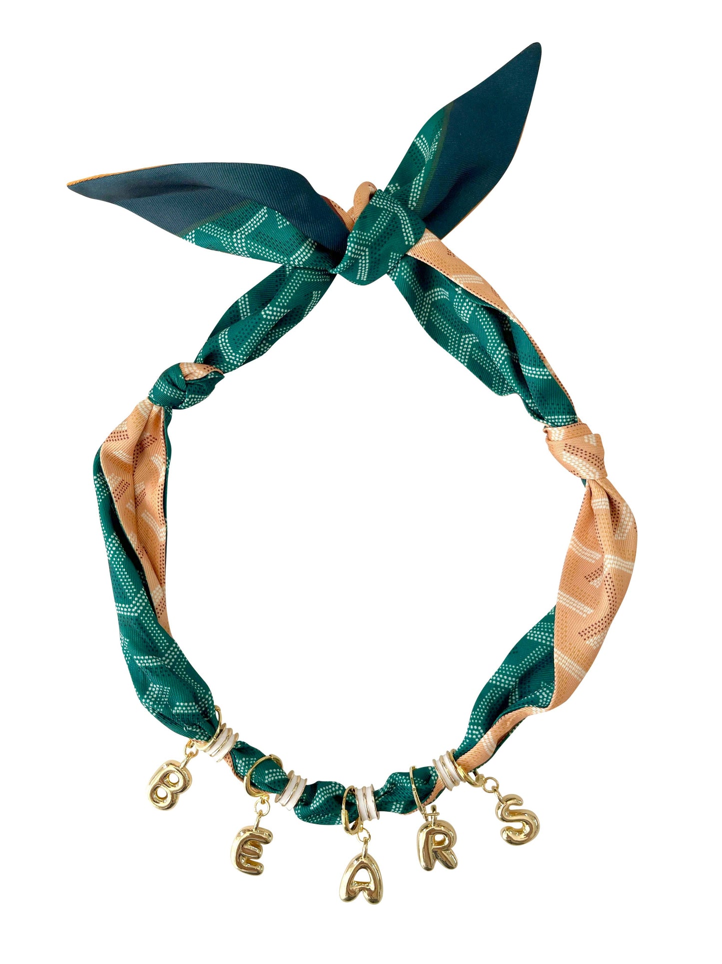 Game Day Bubble Letter Scarf Necklace 
