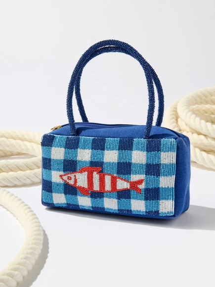 Beaded Fish Mini Bag