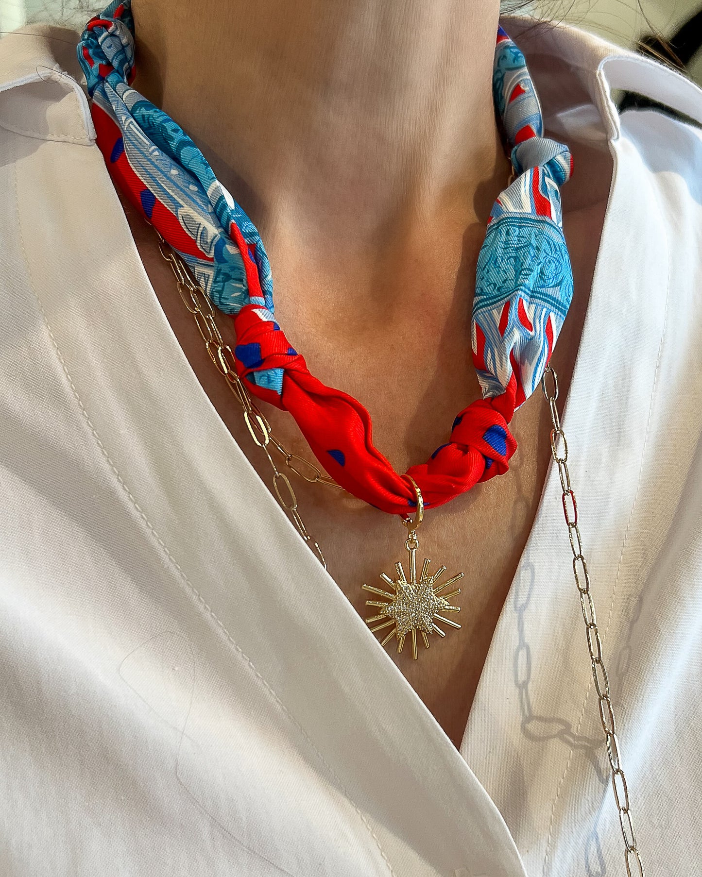 Charm Scarf Necklace