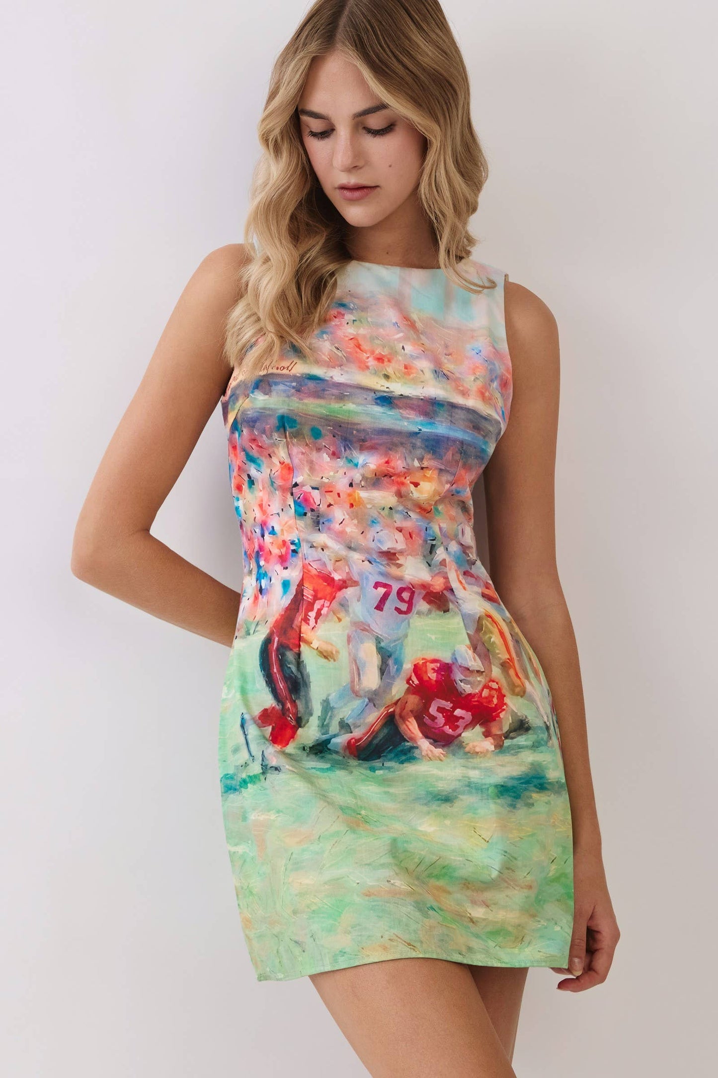 Blair Football Print Mini Dress