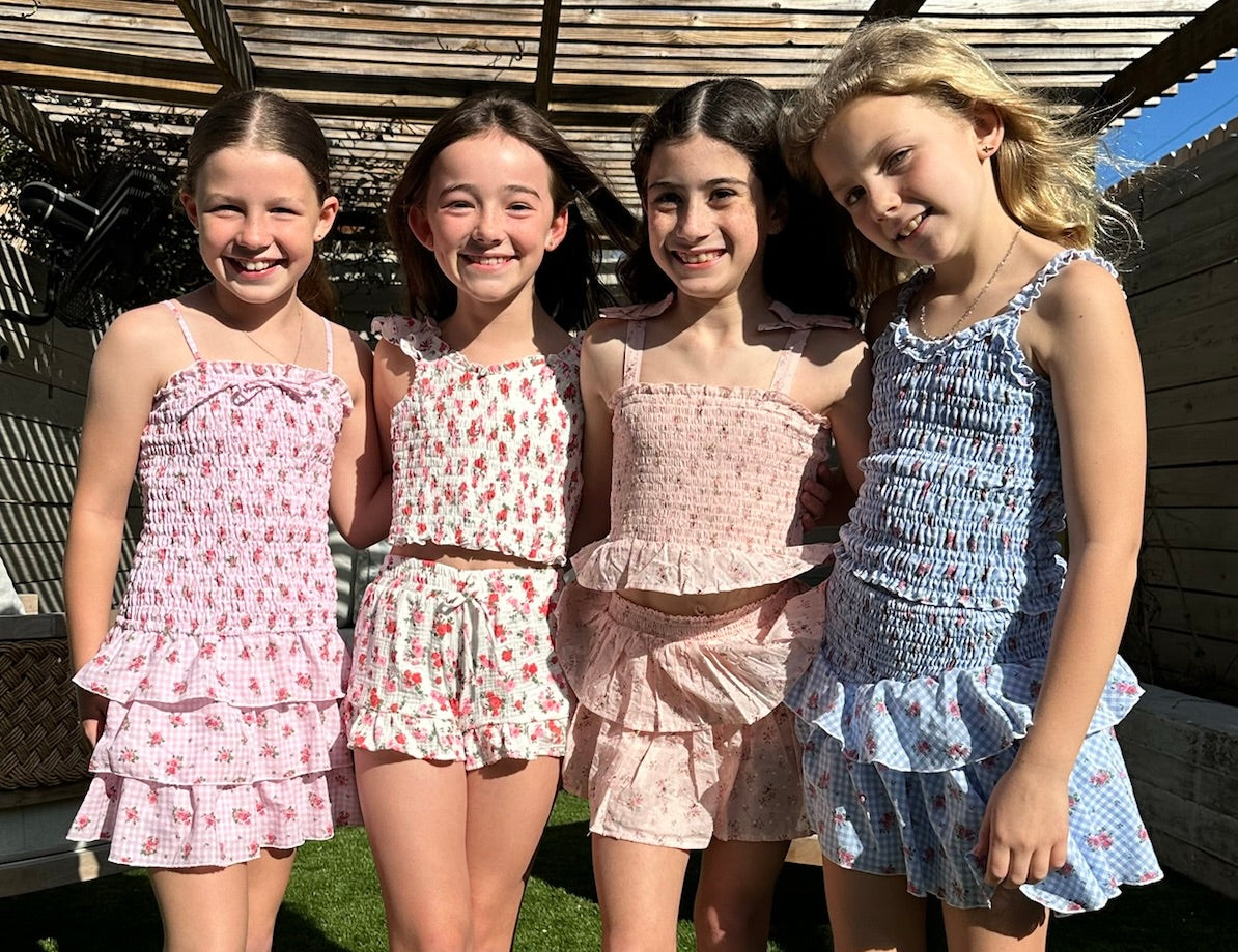 Maddie Girls Pink Rose Dress