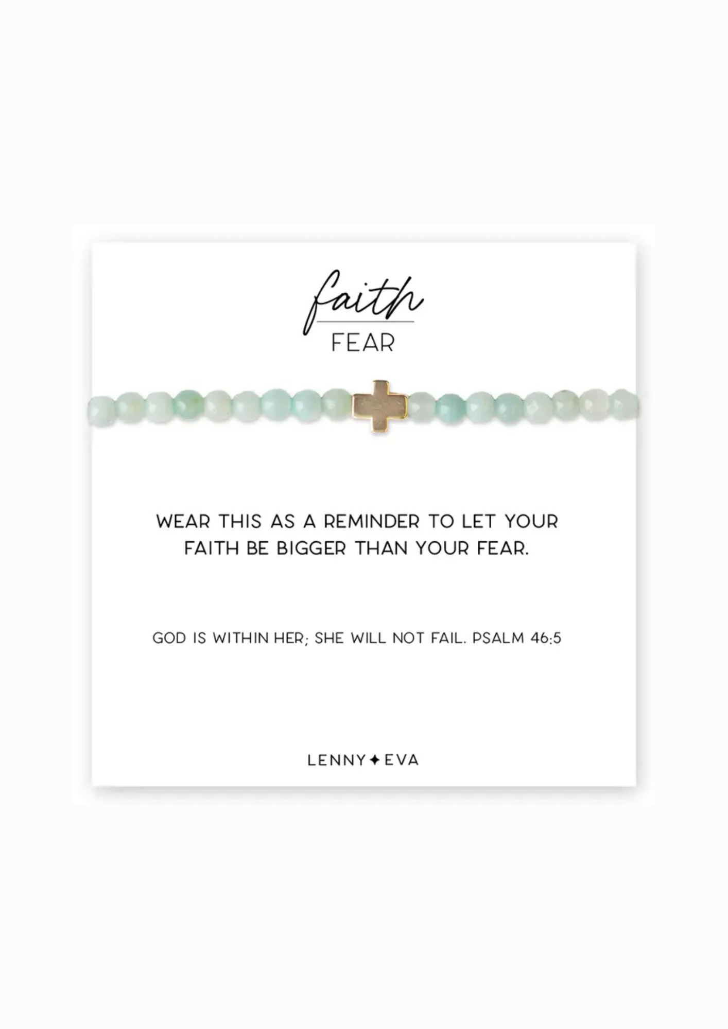 Faith Over Fear Cross Bracelet