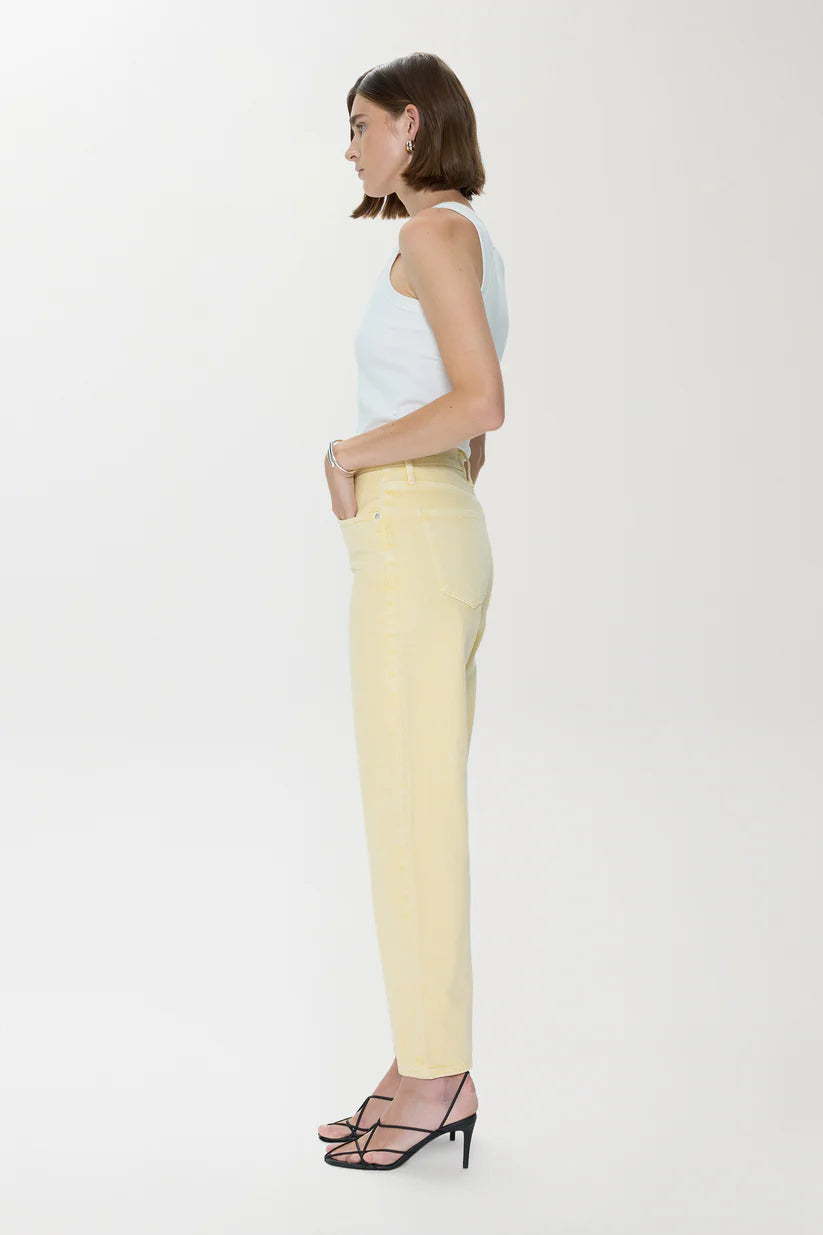 Lexi Mid Rise Bowed Straight Jean