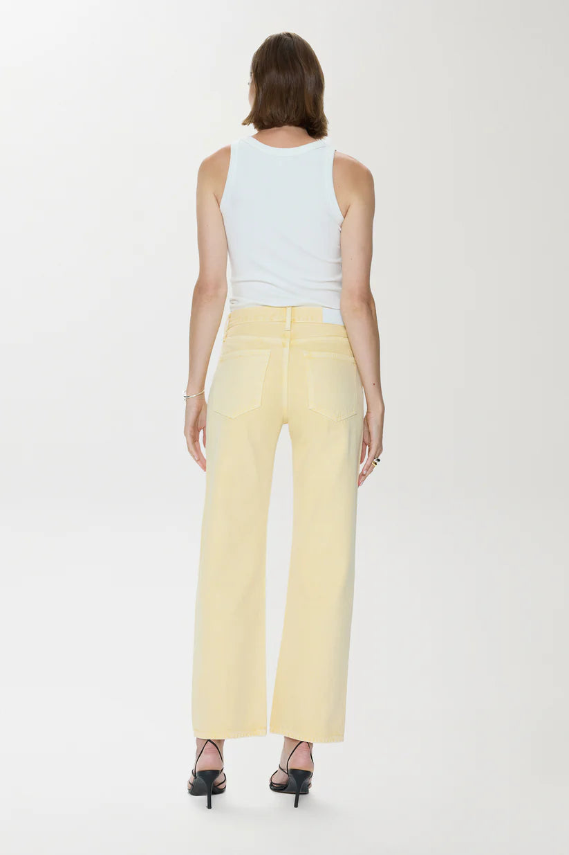 Lexi Mid Rise Bowed Straight Jean
