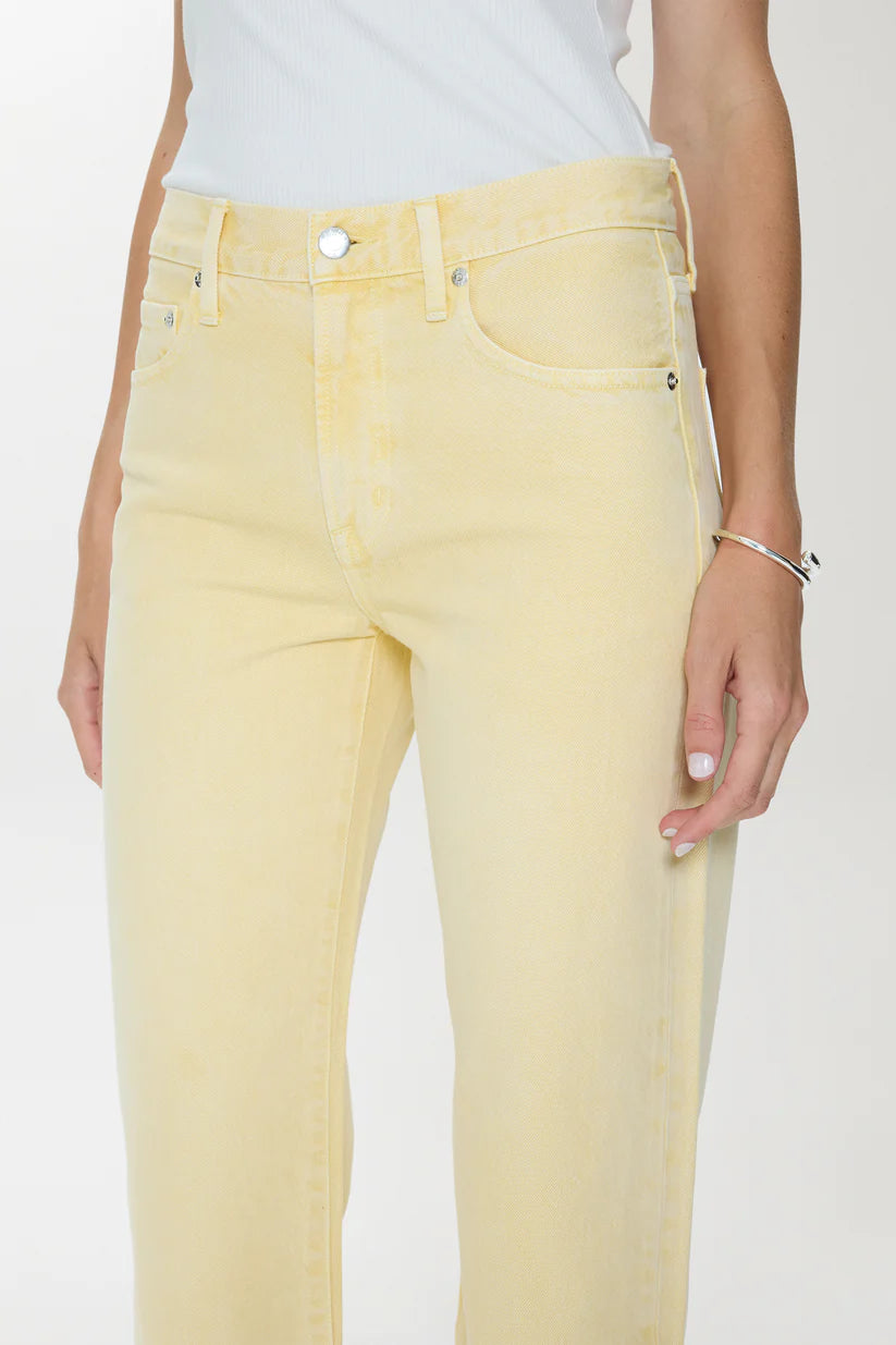 Lexi Mid Rise Bowed Straight Jean