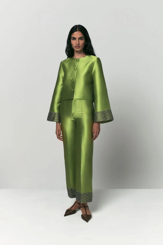 Yoshitomo Satin Straight Pants