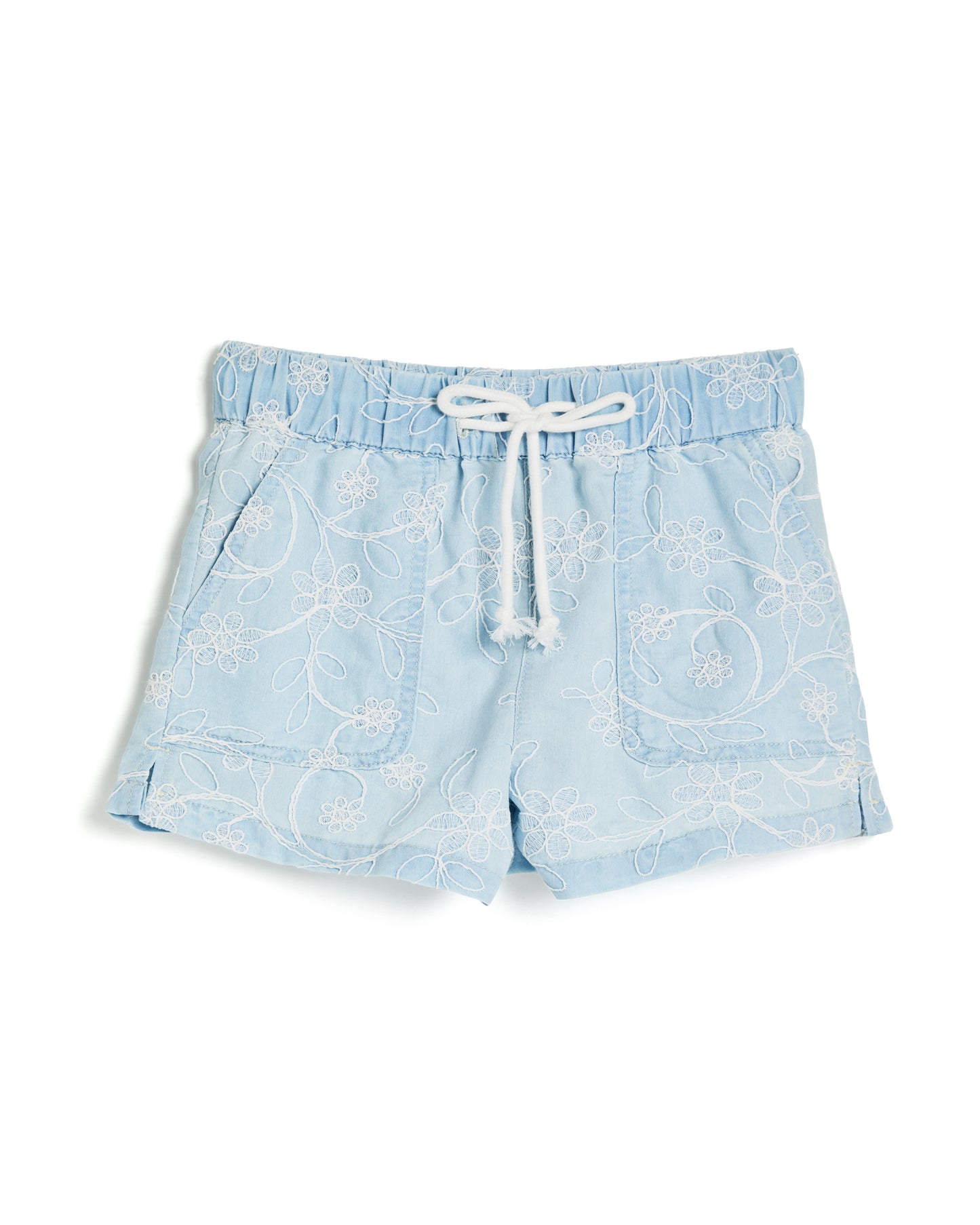 Girls Embossed Floral Lounge Short