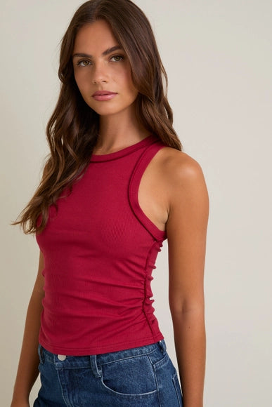 Round Neck Inside Out Ribbed Tank