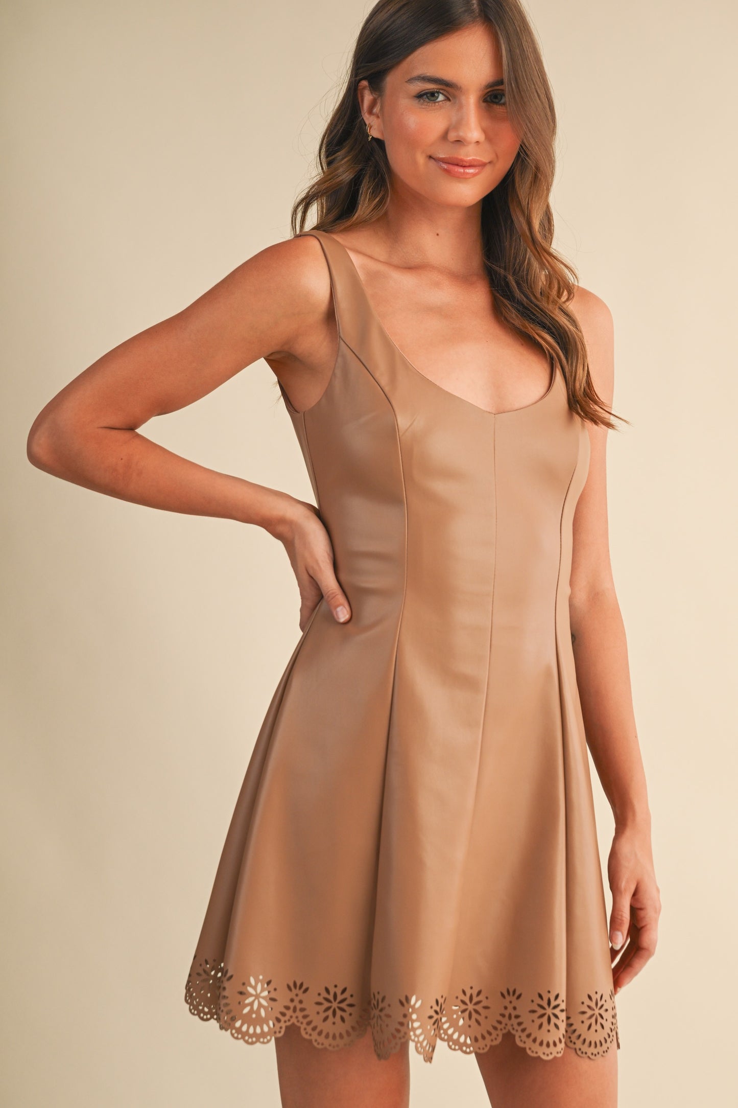 Stassi Laser Cut Mini Dress