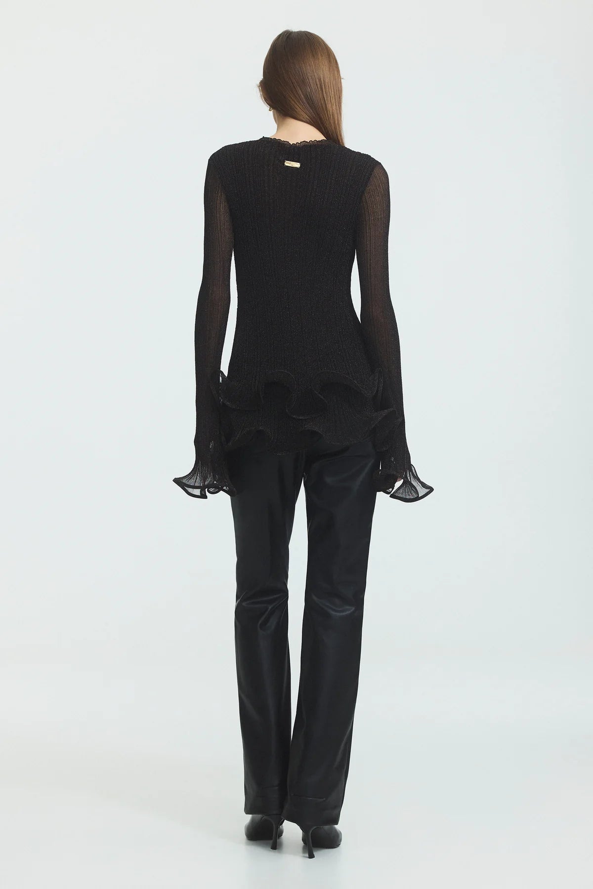 Agata Ruffle Knit Top
