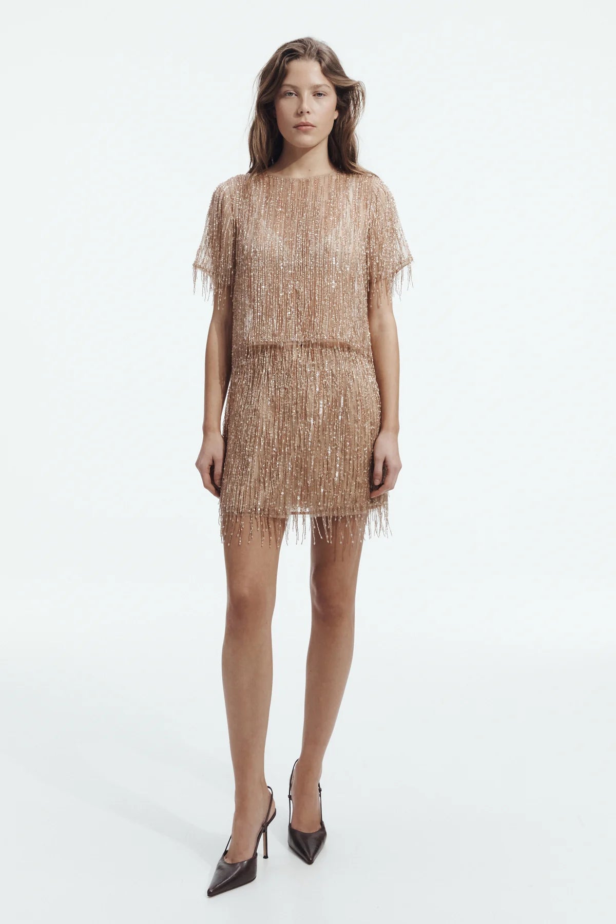 Glisten Embellished Mini Skirt