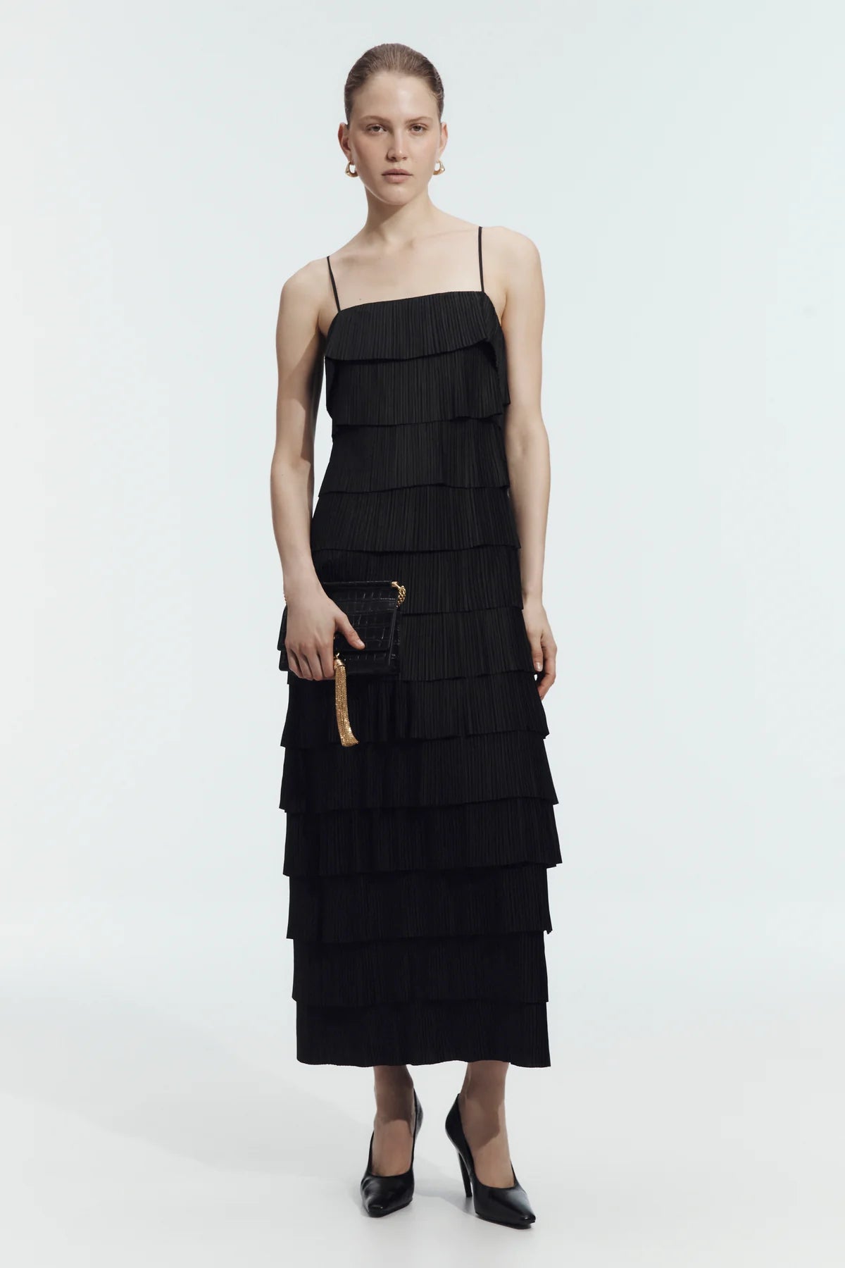 Shade Pleated Midi Dress