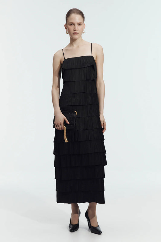 Shade Pleated Midi Dress