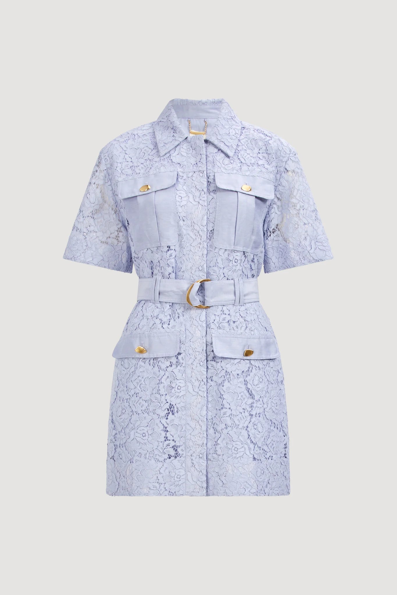 Mystic Lace Mini Shirt Dress