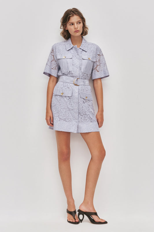 Mystic Lace Mini Shirt Dress