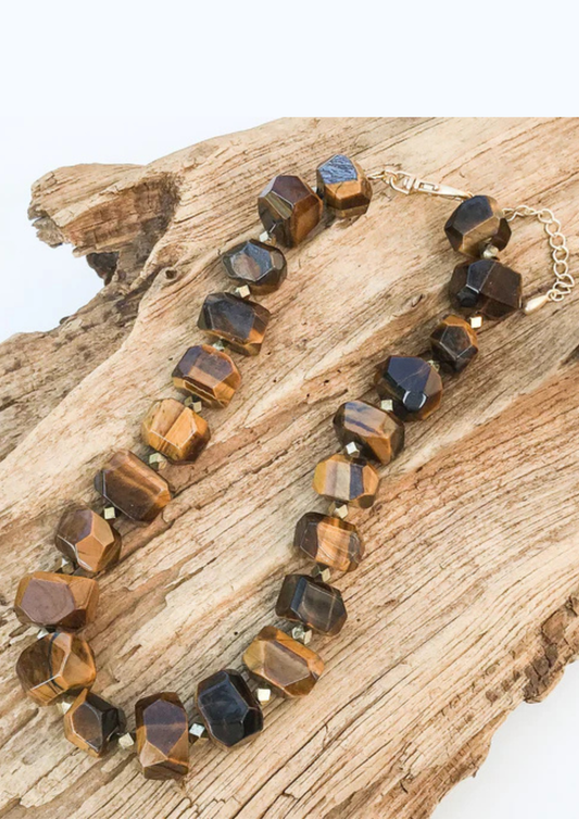 Chunk Brass Statement Necklace