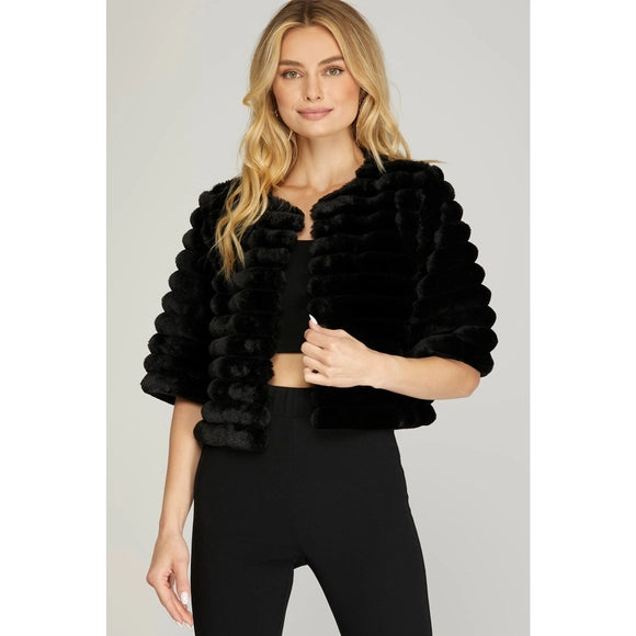Fiona Faux Fur Crop Jacket