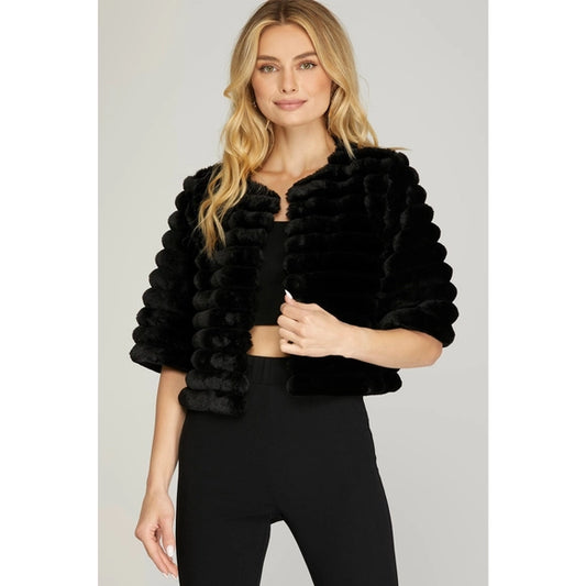 Fiona Faux Fur Crop Jacket