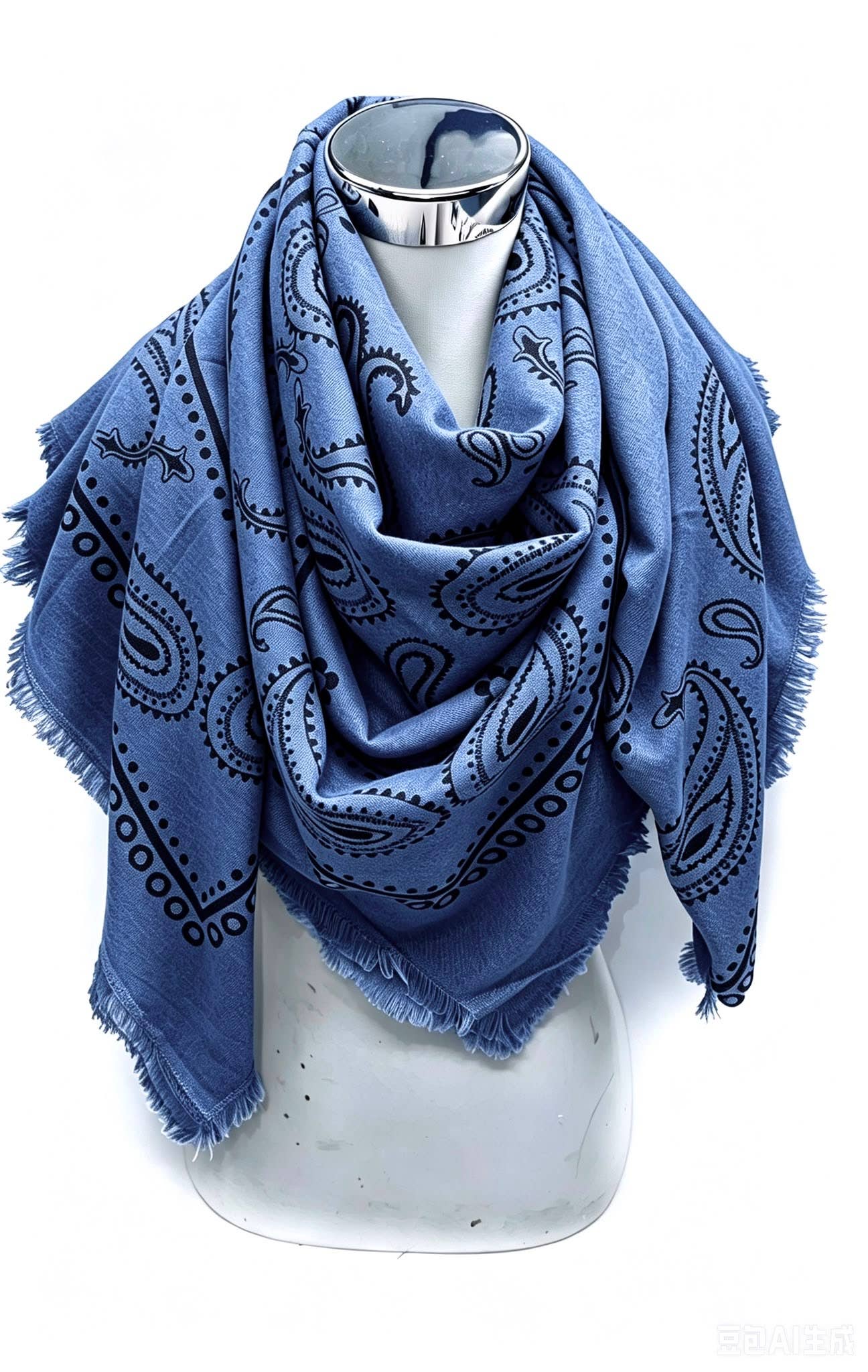 Paisley Square Wool Scarf