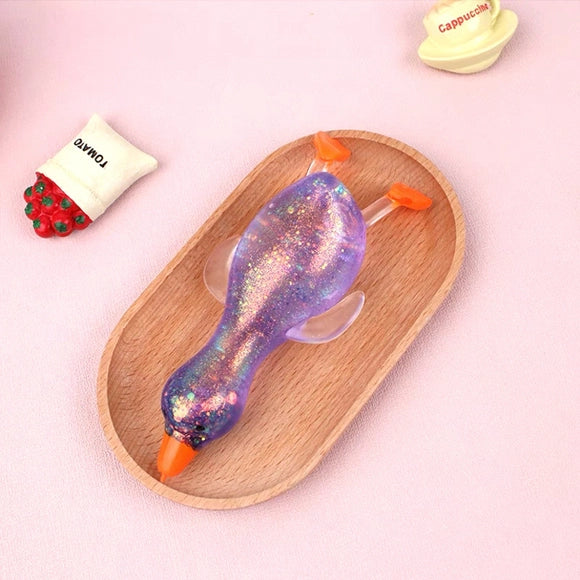 Glitter Duck Squishy Squeeze Toy