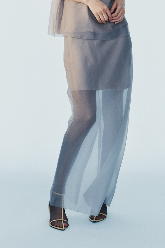 Harlan Cupro Organza Skirt