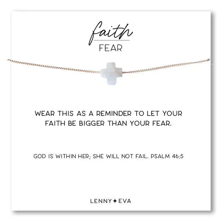 Faith Over Fear Cross Necklace