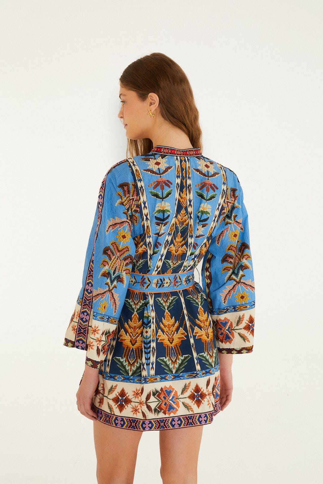 Embroidered Tapestry Mini Dress