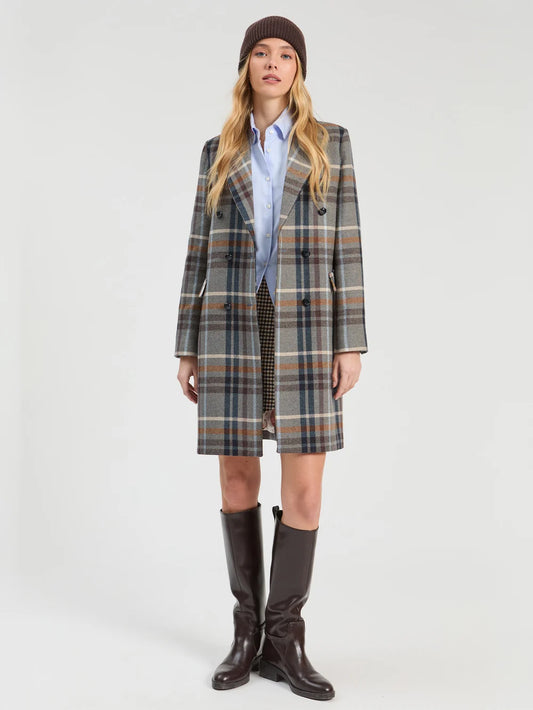Sport Plaid Wool Coat