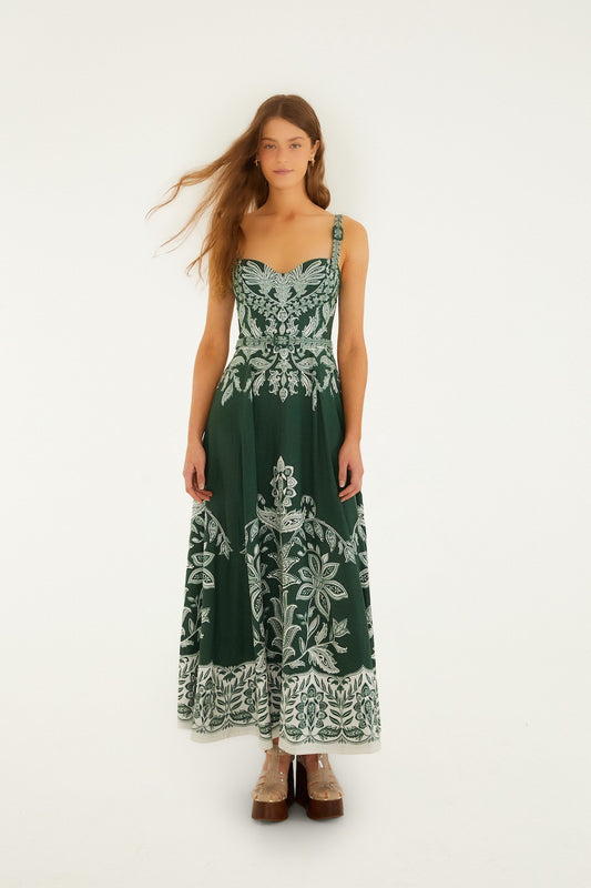 Miranda Belt Buckles Maxi Dress