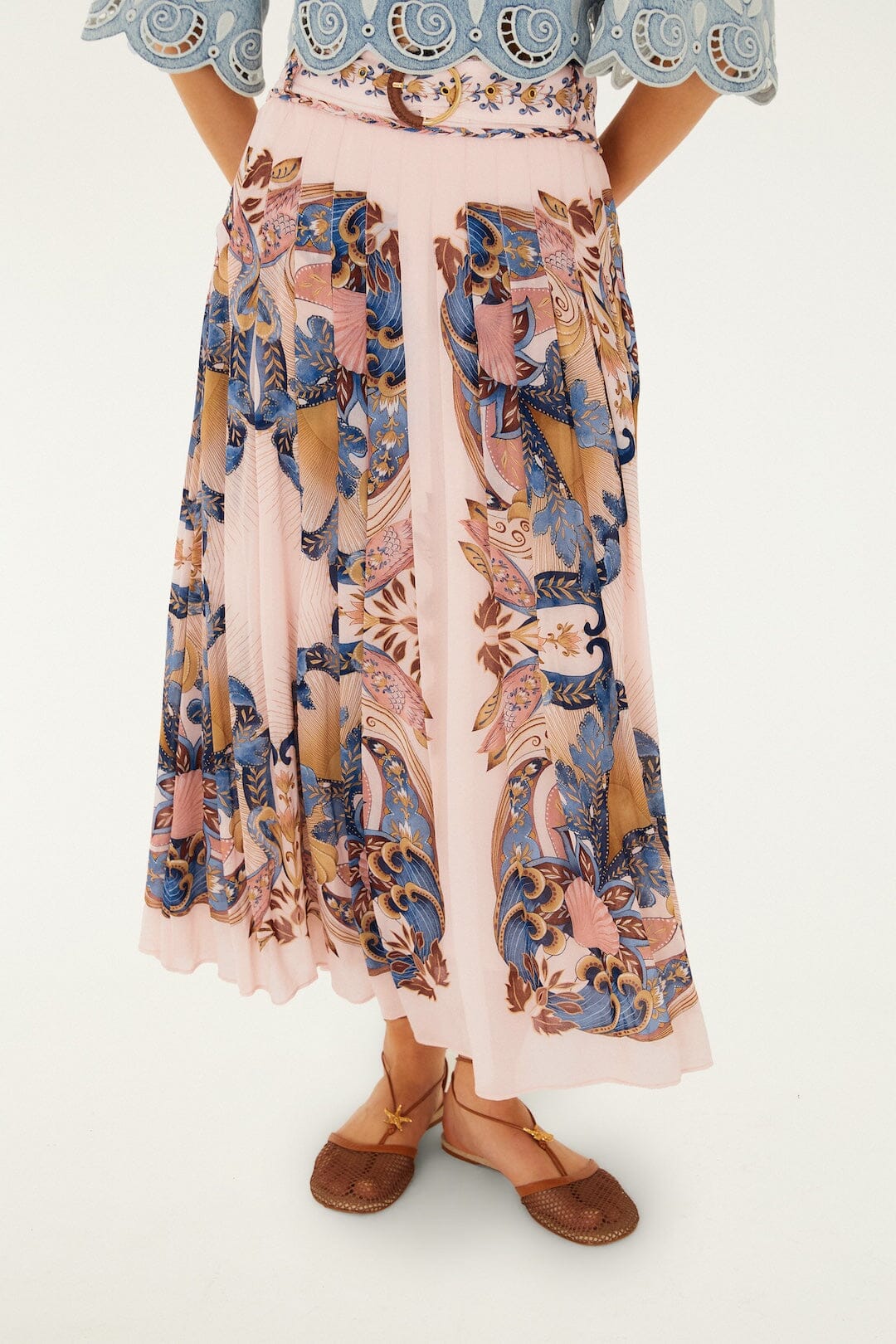 Sea Garden Scarf  Maxi Skirt