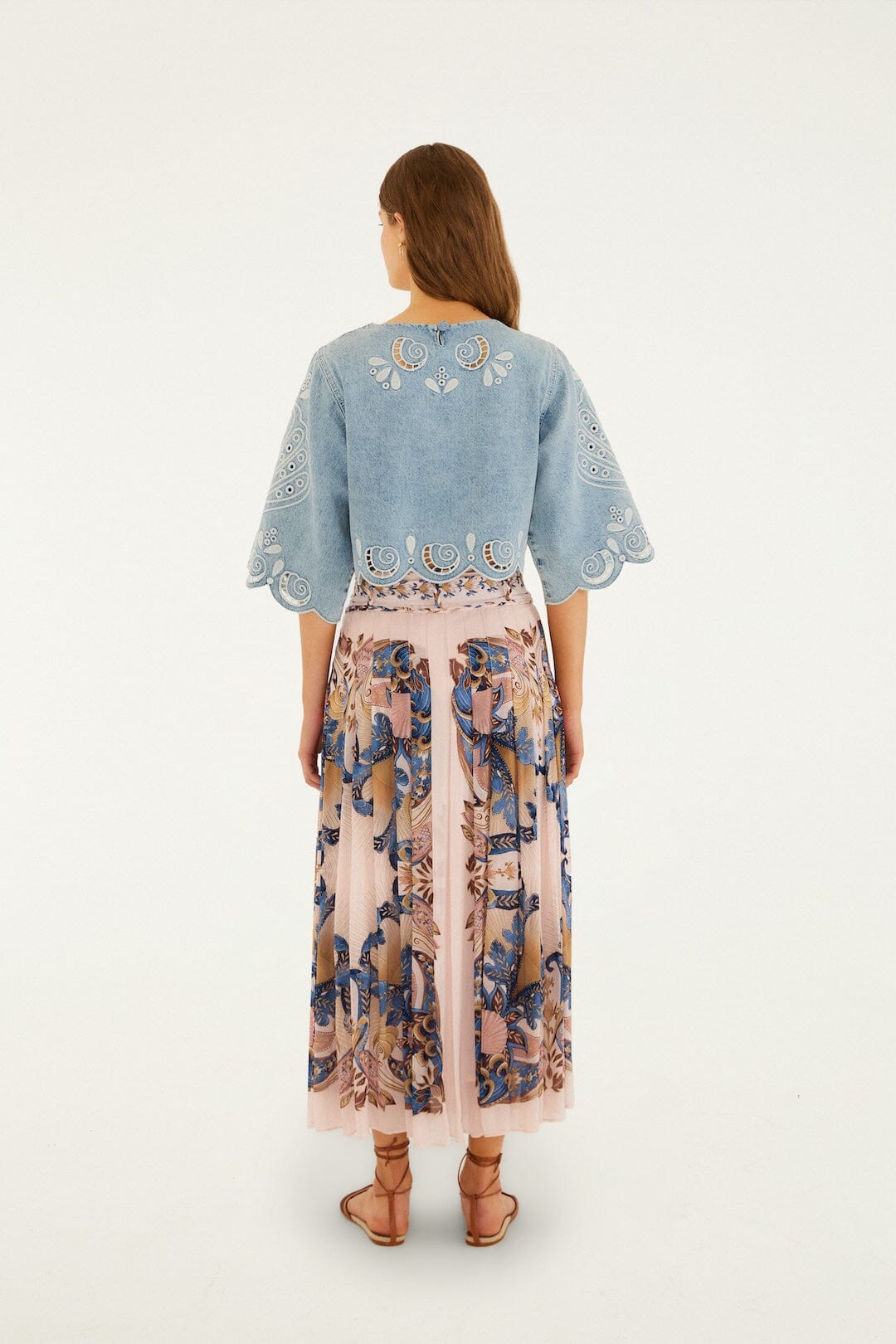 Sea Garden Scarf  Maxi Skirt