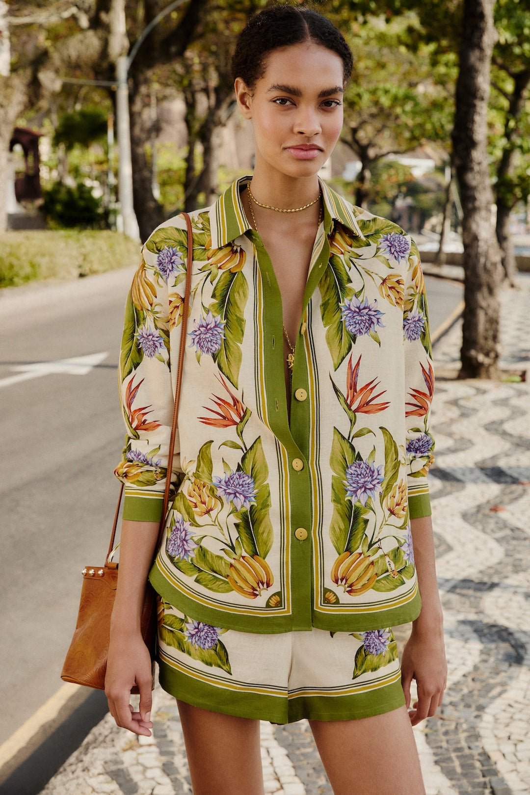 Tropical Scarf Shirt