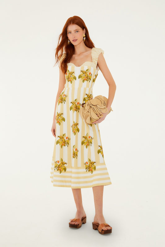 Lemon Birds Multicolor Cropped Dress