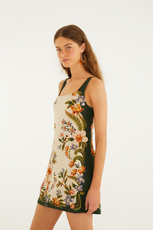 Nature Square Neck  Mini Dress