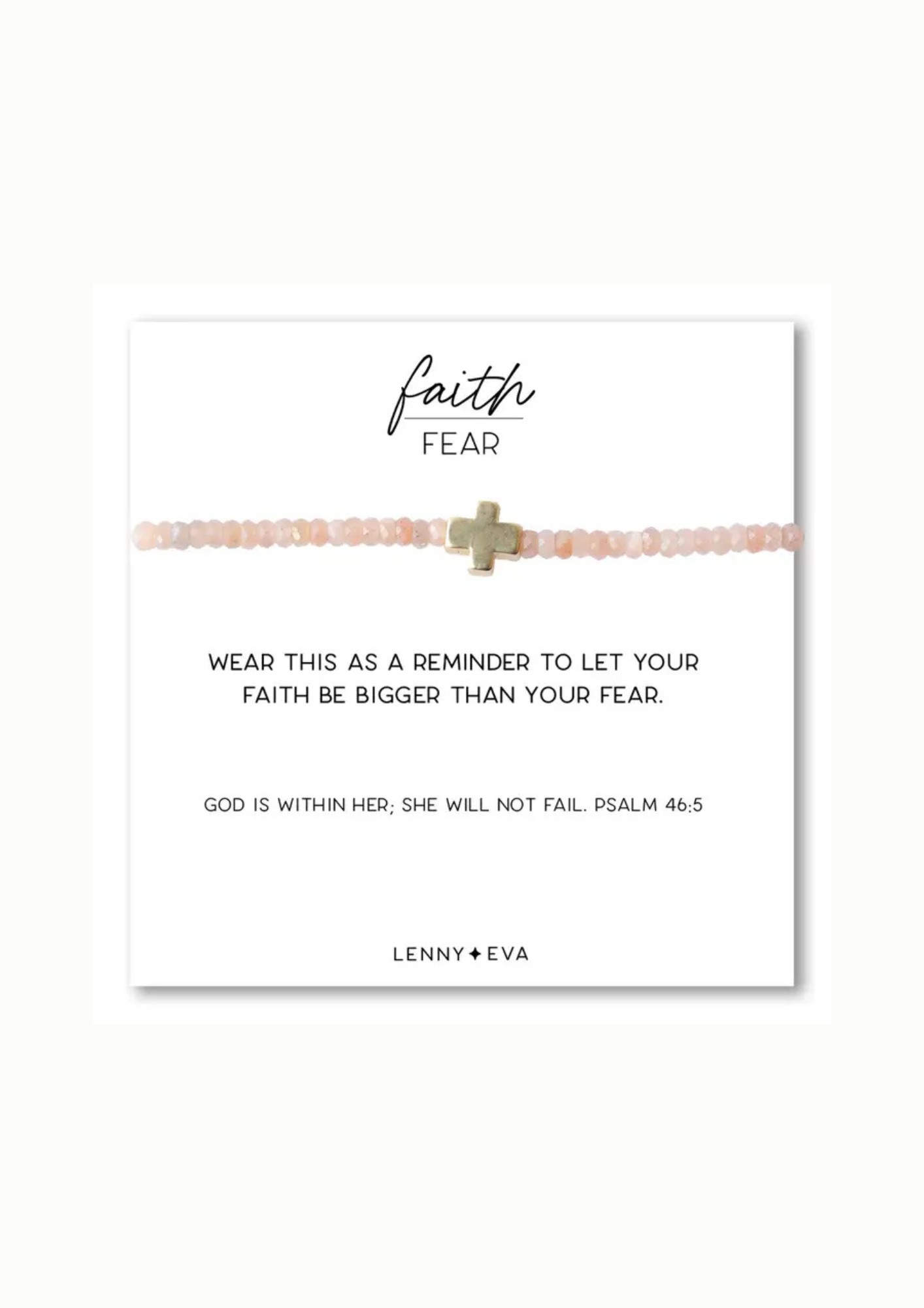 Faith Over Fear Cross Bracelet