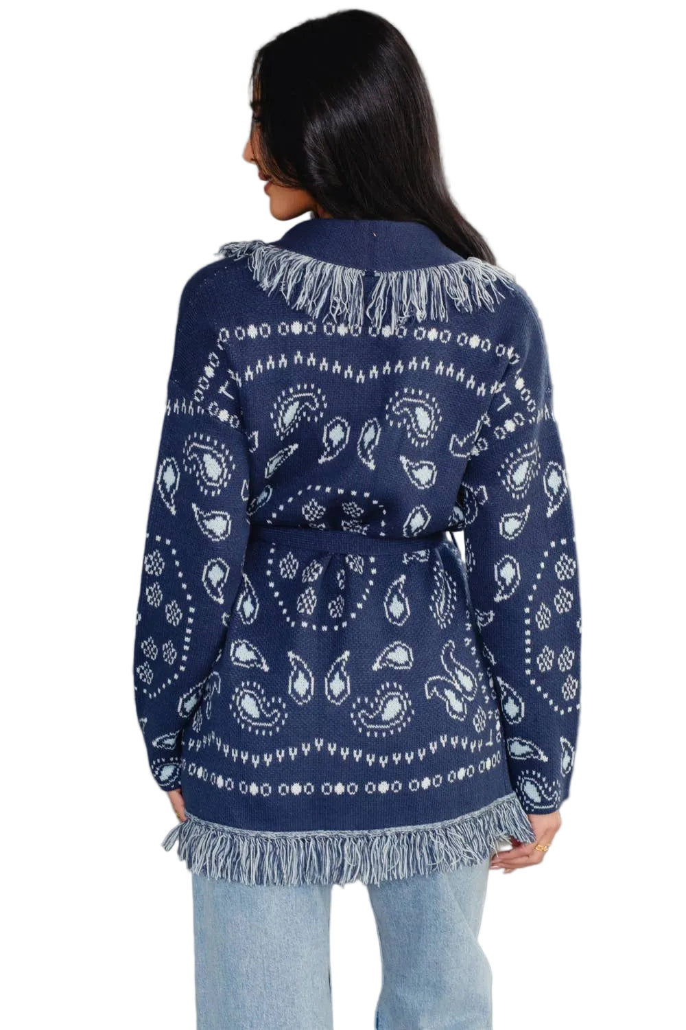 Bailey Bandana Fringe Cardigan