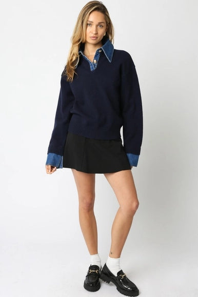 Triana Denim Knit Top