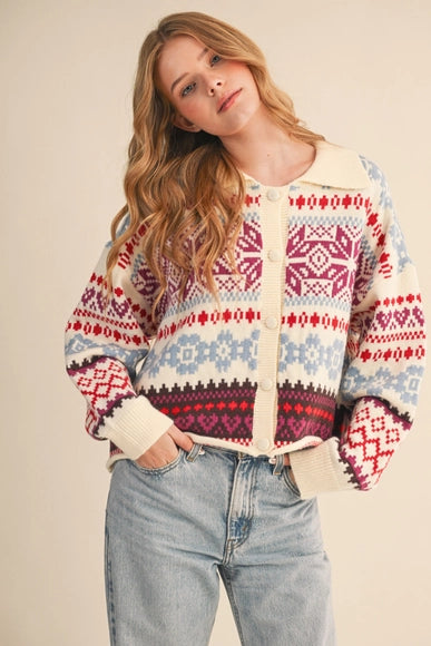 Fair Isle Sweater Cardigan