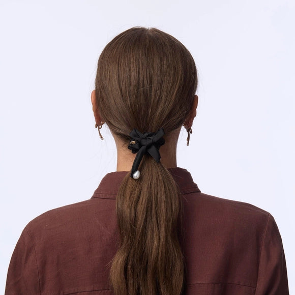 Multi Pearl Drop Bow Scrunchie Set