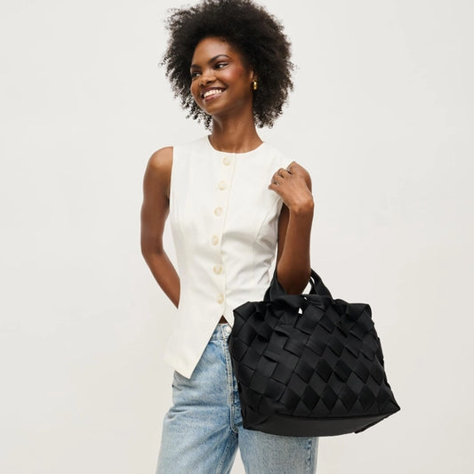 Ruth Woven Neoprene Crossbody Tote