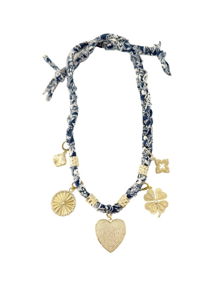 Taryn Charm Bandana Scarf Necklace