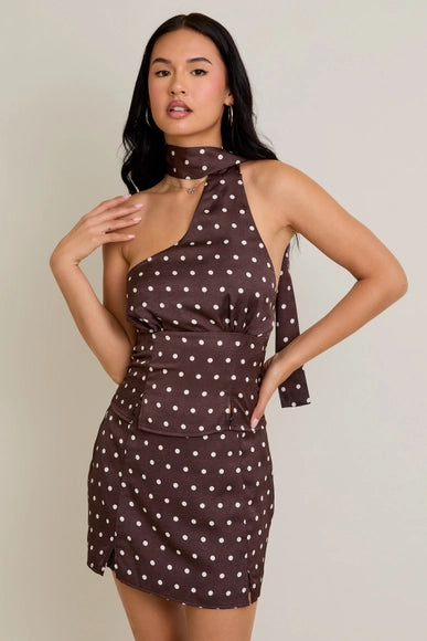Halter Neckline Polka Dot Set