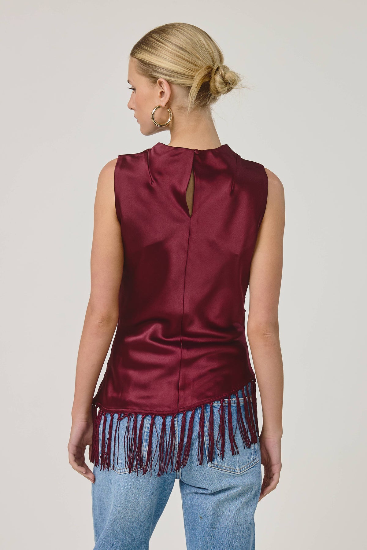 Marais Satin Fringe Top