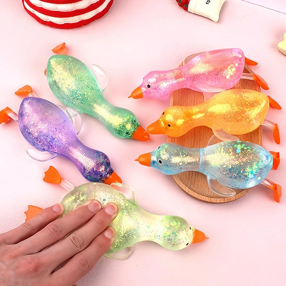 Glitter Duck Squishy Squeeze Toy